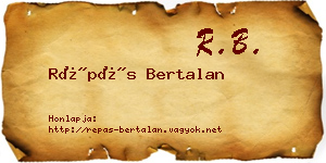 Répás Bertalan névjegykártya